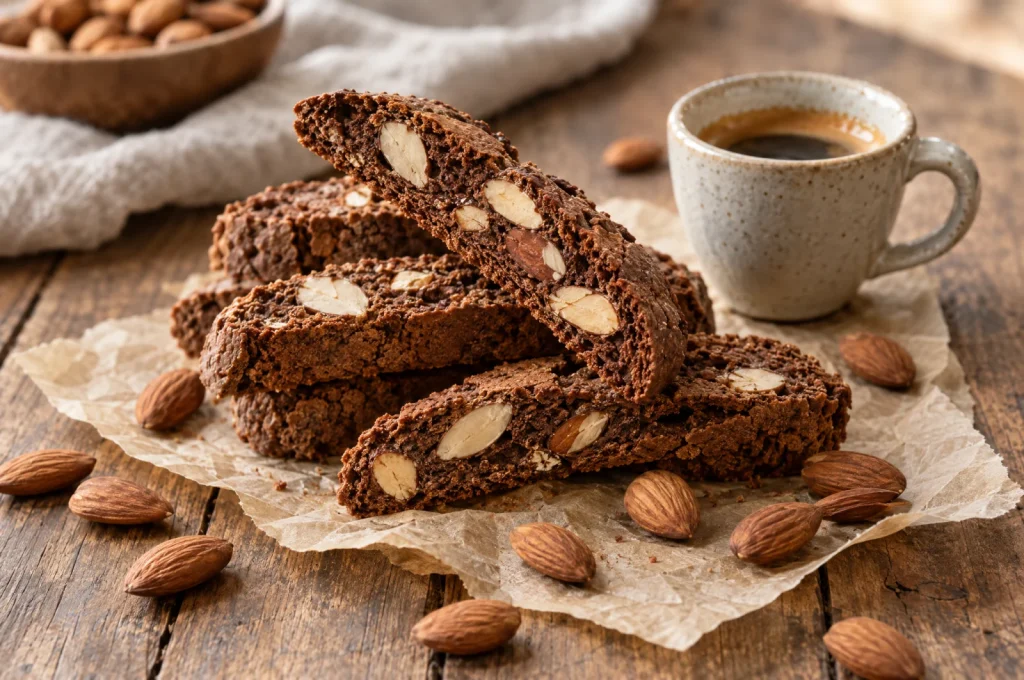Cocoa & Almond Biscotti
