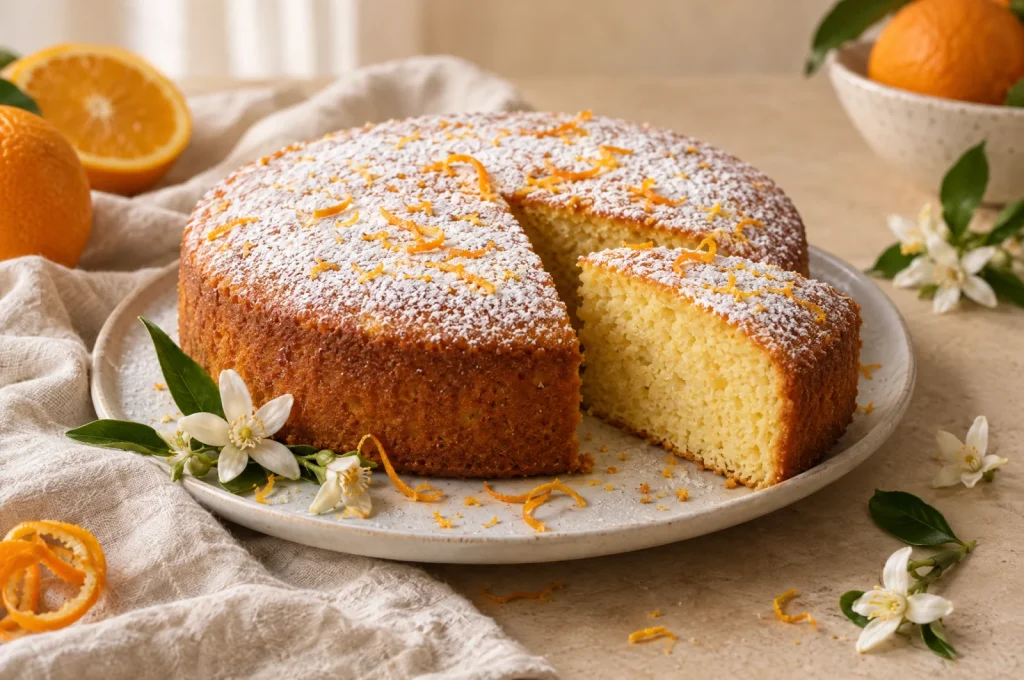 Orange Blossom Ricotta Cake