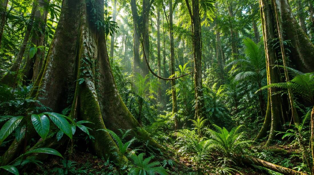 Inneres eines tropischen Regenwaldes