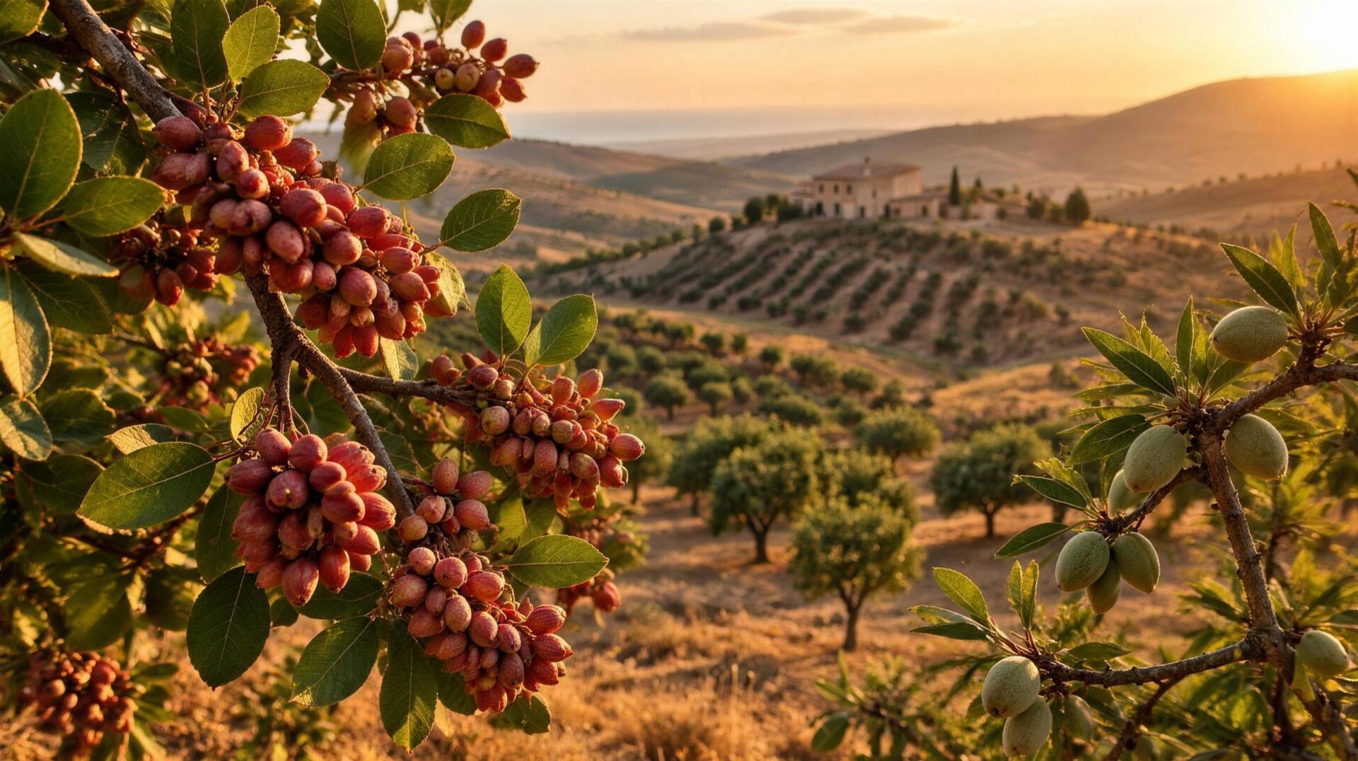Pistacchi e mandorli in Sicilia