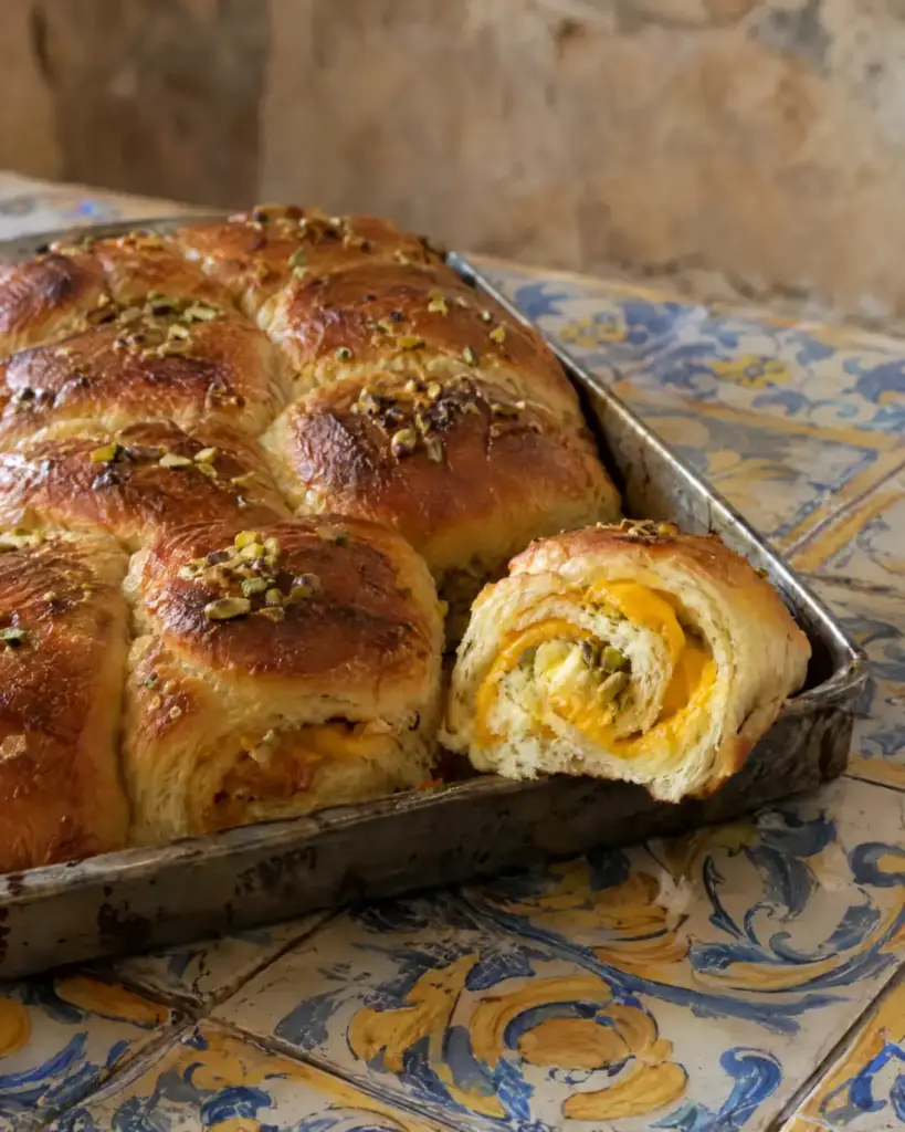 Rotoli di Brioche alla Crema d'Arancia