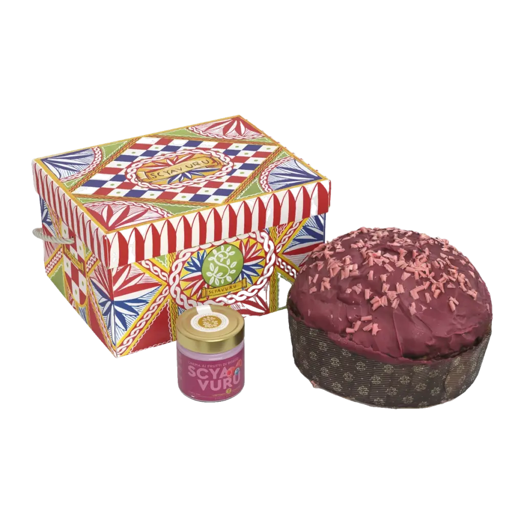 Panettone ai Frutti di Bosco con Crema ai Frutti di Bosco